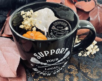 Support your local Coven mug candle