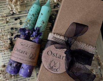 Duo de chandelles rituelles sabbat Ostara