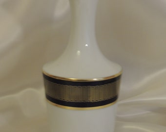 Edelstein Bavaria Echt Kobalt Vase 28,5 cm | Vintage Porzellan mit Golddekor | 50er 60er Jahre