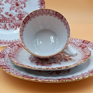 Seltmann Weiden Bavaria Germany Coffee Set Collector's Cup China Red Vintage