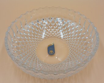Original Waltherglas Schale Vintage 21,5 cm | Kristallglas Glasschale | Pressglas Obstschale Konfektschale Retro