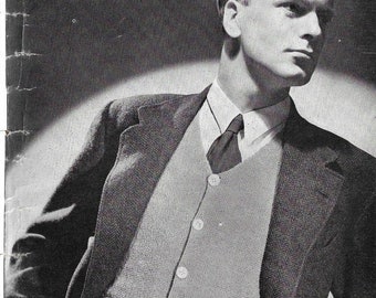 Vintage 1950s Menswear Collection from Zilla feat. Sweaters, Gloves, Scarves and Socks Complete Knitting Instructions, INSTANT DOWNLOAD