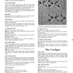Vintage 1940s Knitting Pattern for A Ladies' Lace Stripe Twin Set to ...
