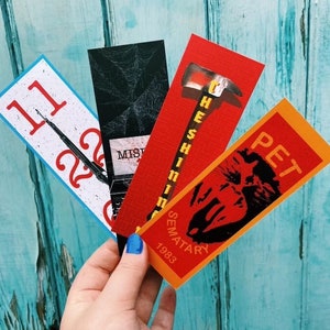 STEPHEN KING BOOKMARKS Collection Set Halloween Gift The Shining Pet Sematary Misery 11.22.63 Horror Fiction Thriller Writing Books Reading