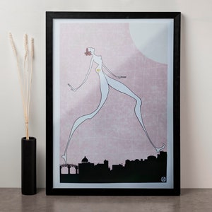 Toulouse poster digital illustration 30 x 40 cm PILGRIMAGE