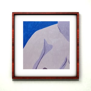Illustration Pauline, Akt mit Buntstiften, 20 x 20 cm