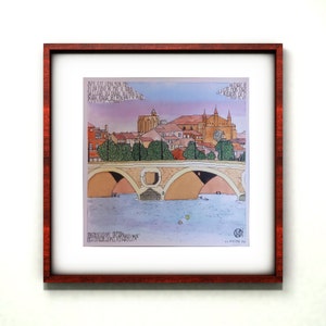 Toulouse-Aquarellillustration 20 x 20 cm