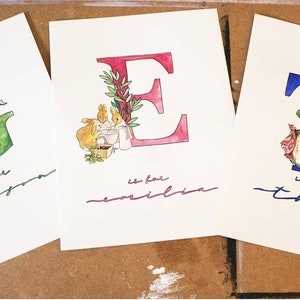 Personalised Baby Name Artwork, Classic Children&#39;s Characters