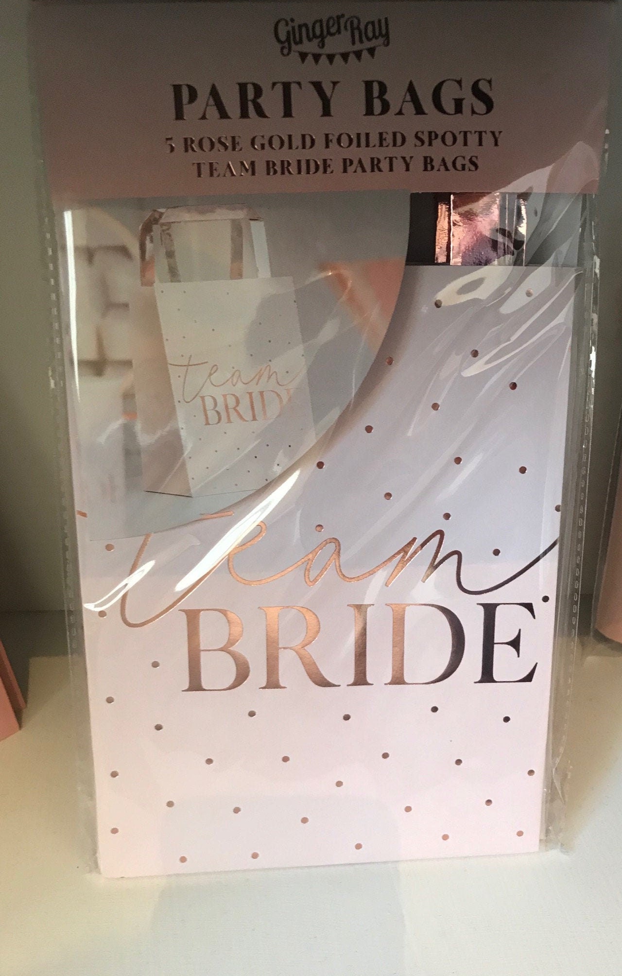 Hen party gift bags rose gold pink Etsy