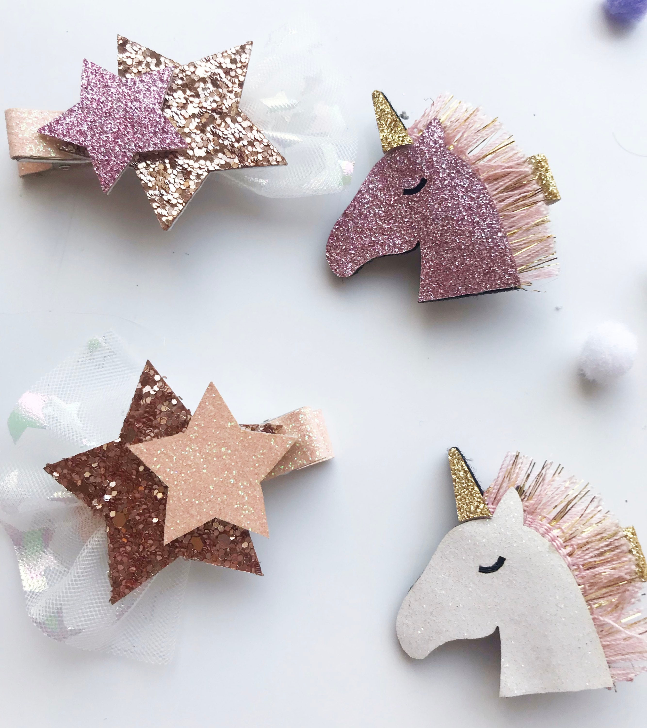 Einhorn Krone Haarspange Set Einhorn-Clip | Etsy