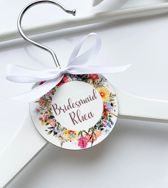 Wedding name hanger tags bridesmaid bride bride tribe gift | Etsy