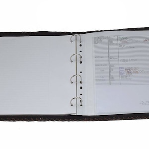 The Family Tree - 4 Ring Binder File Folder DIN A4 Genuine Leather ...