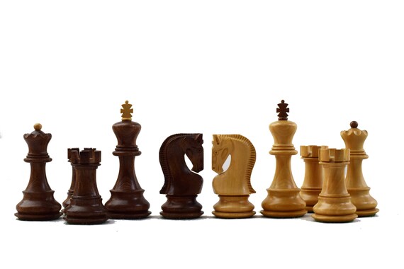 ROOGU Elegant Wooden Chess Pieces Box Case Storage Felt Inside Handmade India 