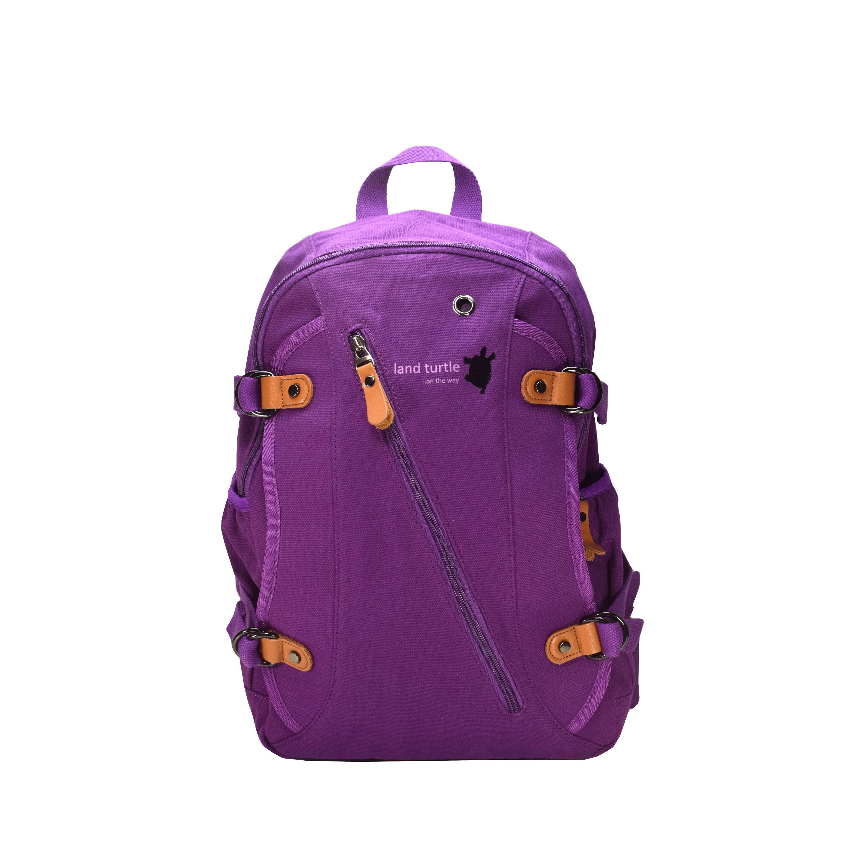 Land Turtle Casual Canvas Backpack 25l Travel City University Trip Laptop Deep Purple