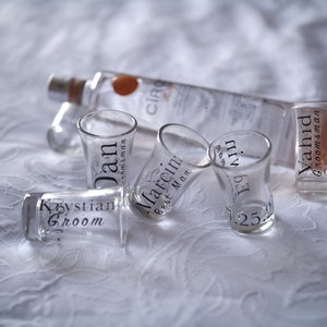 Custom Wedding Party Shot Glasses
