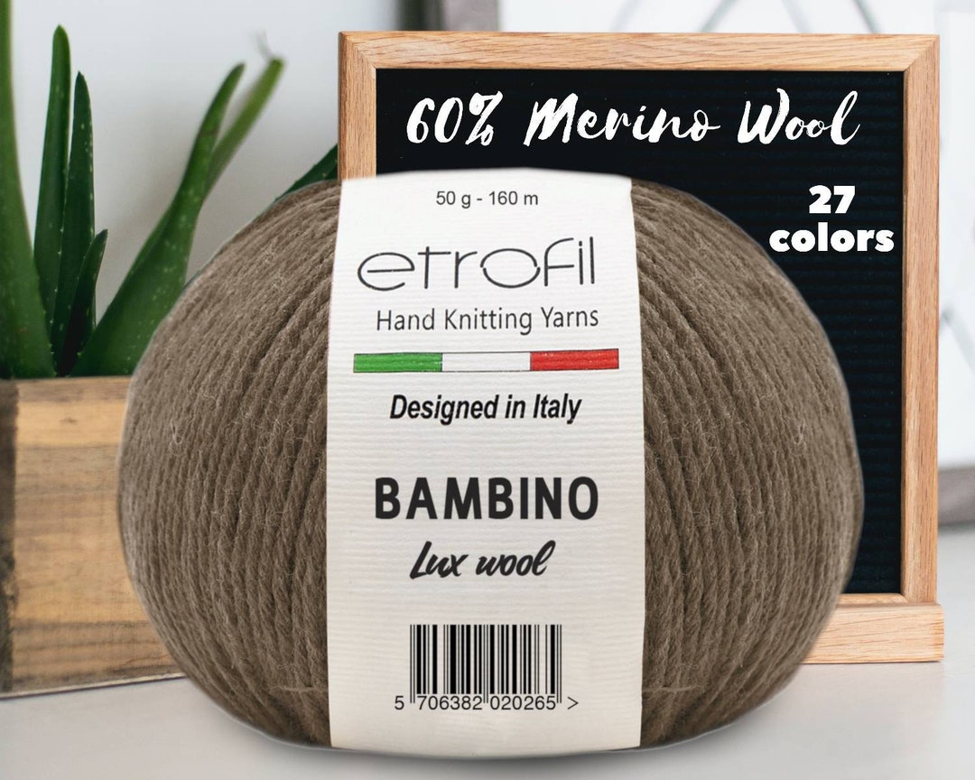 Wool Yarn Etrofil Bambino Lux Wool Yarn Sport Yarn UK 4 Ply AUS 5 Ply
