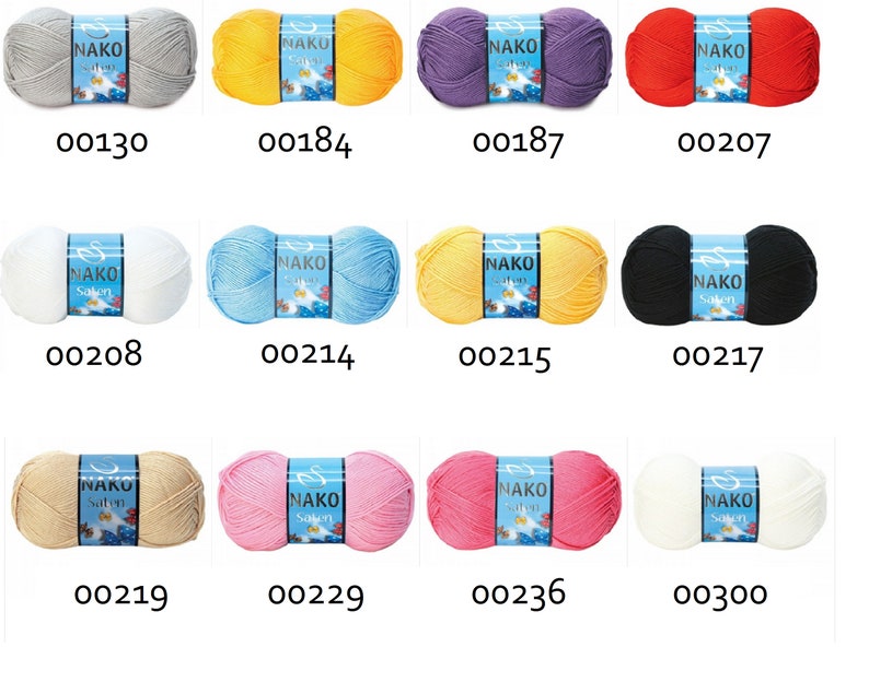 Nako Saten Micro Akrylgarn, 100g, Stickning Virkning 00130 Light Gray