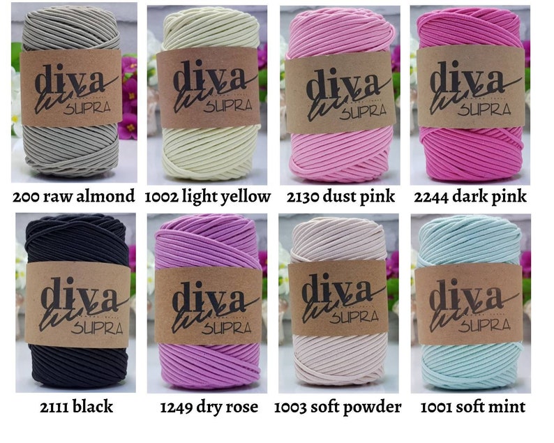 Macrame Cord 2mm Yarn for Bag Crochet Cotton and Polyester - Etsy