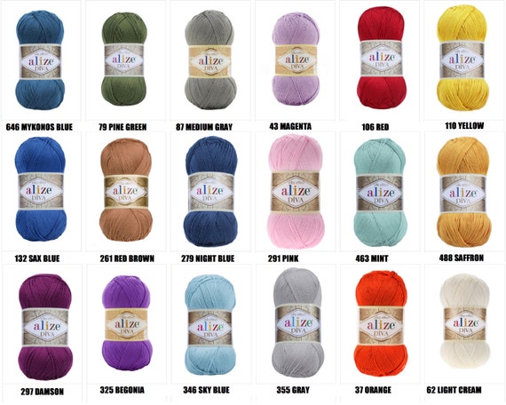 24AW 'Y.A.R.N.' エルテレサ Yarn Alize Diva, Alize Diva Silk Effect, Microfiber Acrylic