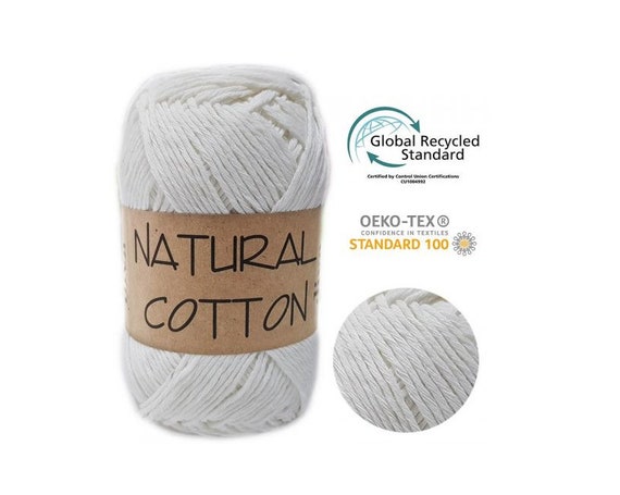 Diva Natural Cotton Yarn, 100% Recycled Cotton Yarn, Diva Yarn