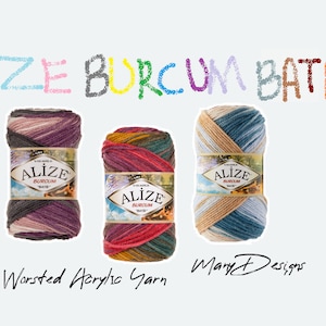 Alize Burcum Batik Yarn, Alize Yarn, Gradient Yarn, Alize Burcum Batik, Yarn For Crochet, Worsted Yarn, Aran Yarn, Multicolor Batik Yarn
