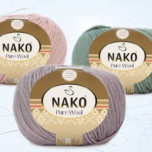 Wollgarn Nako Reine Wolle Naturwolle Naturgarn Wintergarn Garn Für Strickjacke Garn Für Pullover 100g 3.52oz 220m 240yd Nako Yarn