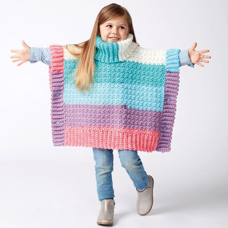 SNOW QUEEN Pdf file Easy crochet pattern Mom And Her girl Crochet PONCHOS