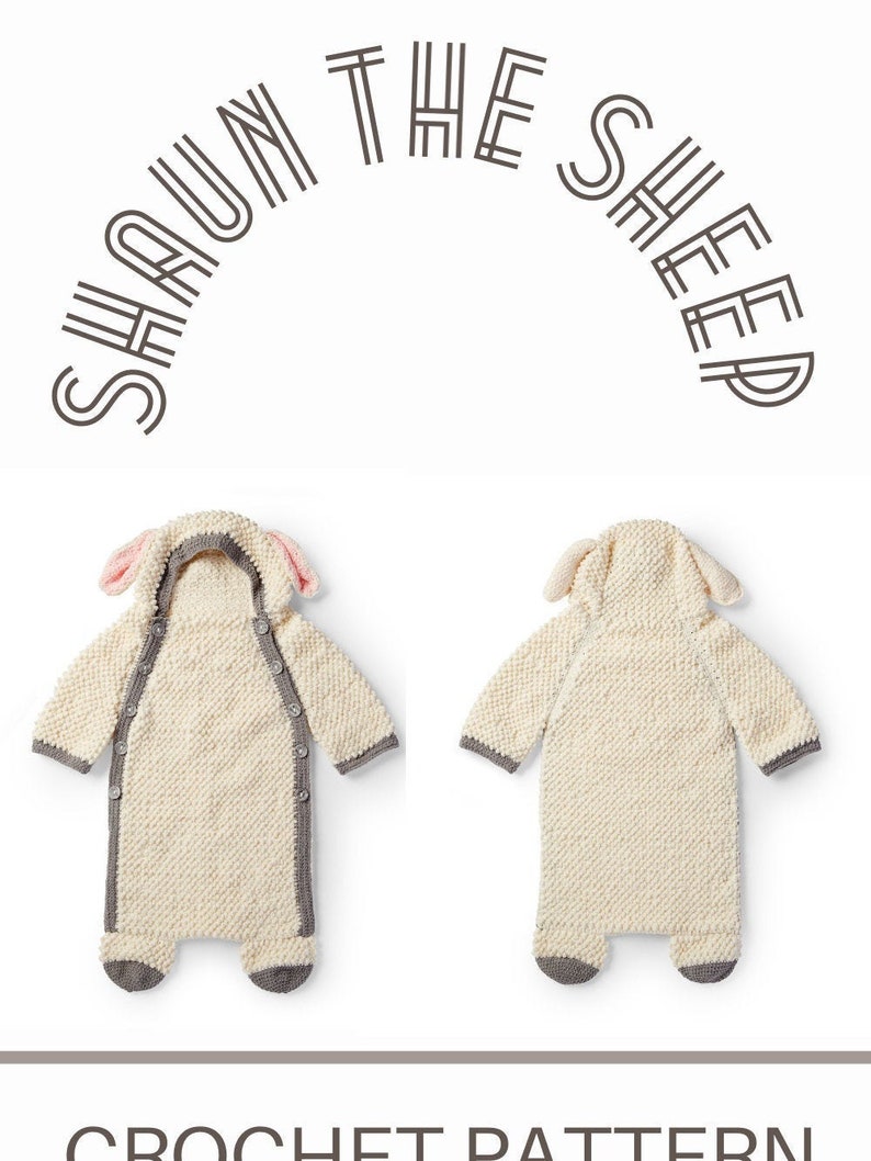 The Sheep Crochet Snuggle Sack Easy crochet pattern