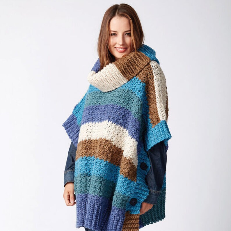 SNOW QUEEN Pdf file Easy crochet pattern Mom And Her girl Crochet PONCHOS