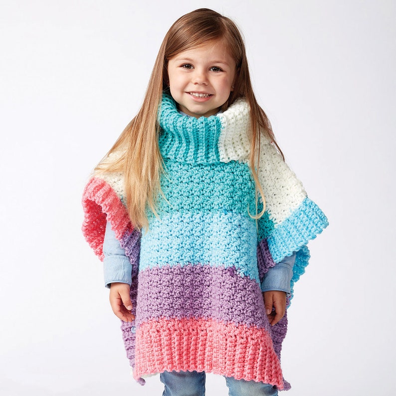 SNOW QUEEN Pdf file Easy crochet pattern Mom And Her girl Crochet PONCHOS
