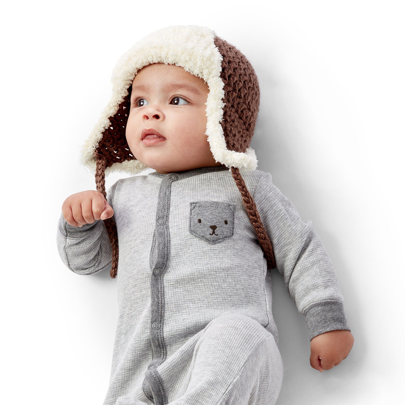 LITTLE TRAPPER HAT 612 Month. Crochet Baby Hat Easy Pattern Etsy