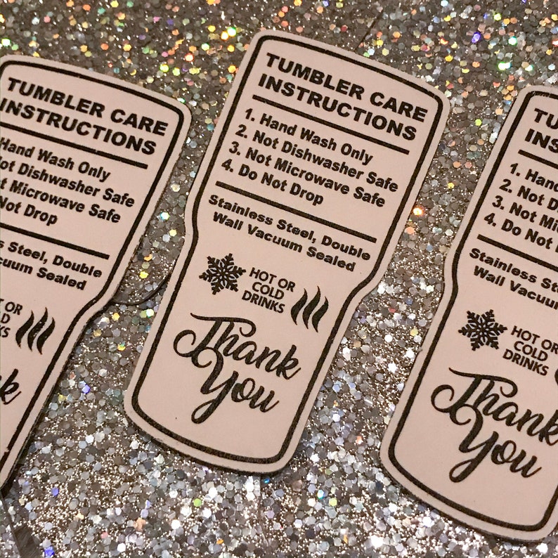 Tumbler Care Cards Ready To Ship Epoxy Tumbler Care Cards Etsy