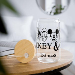 Mouse Friends Coffee Glass, Mouse & Friends, Perfect for Picnics, Party Favors, Collectible Drinkware, Family