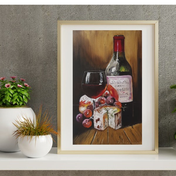 Wine Painting Etsy