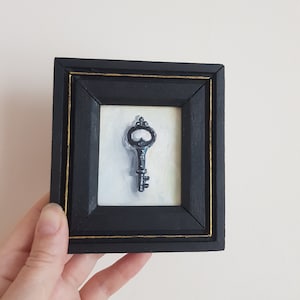 Clave Pintura al óleo Clave Clave Pintura Clave Decoración de pared Arte casero Clave Pintura al óleo en miniatura Pintura al óleo en marco