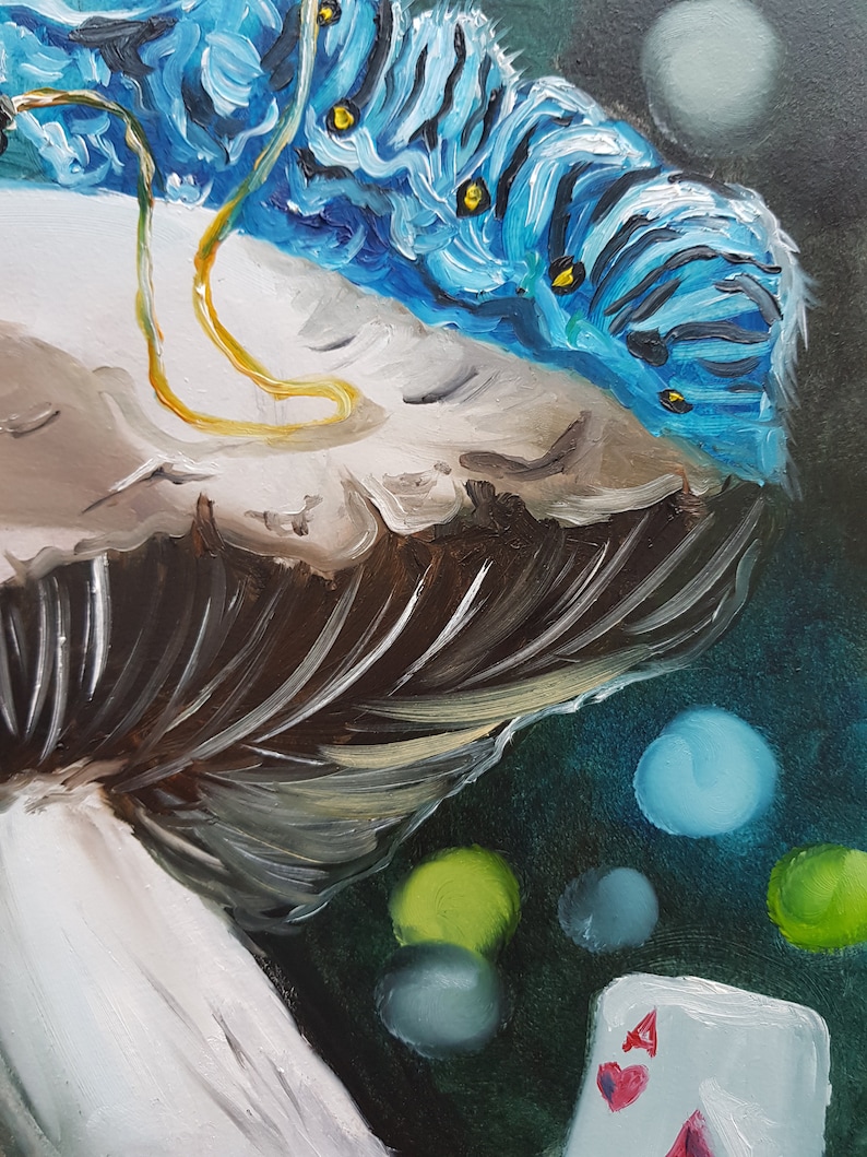 Hookah Smoking Caterpillar Alice in Wonderland Original Oil Etsy