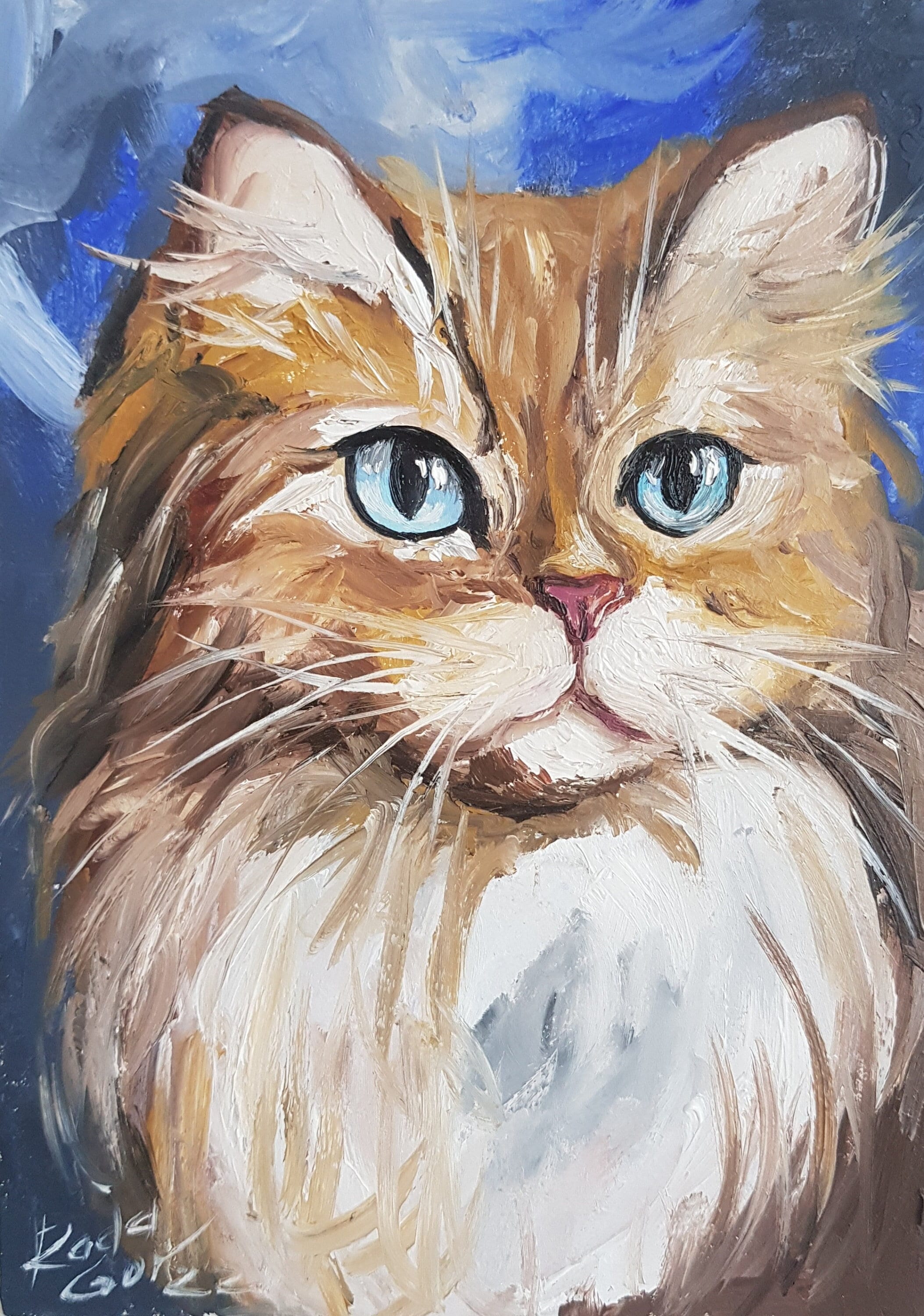 Ingwer Katze Ölgemälde: Original Haustier Porträt Kunst (200x150) - Etsy  Österreich, image size:2107x3000