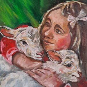 羊飼いの少女 - ウィリアム・ブグローの手描きの油絵の複製