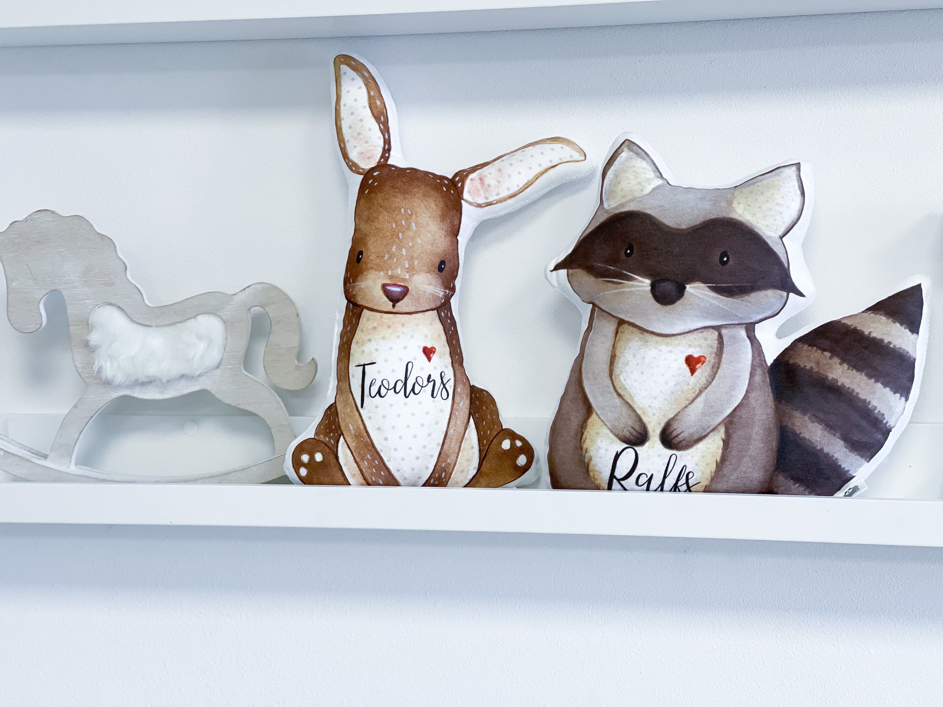 Woodland animals soft plush toy with personalization Etsy