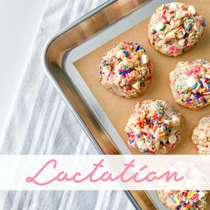 White Chocolate Birthday Cake Lactation Cookies