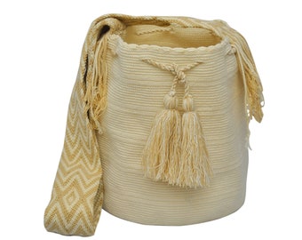 Colombian Handbags, Mochila Wayuu, 100% Original Colombian Cotton Handmade Bucket Bag