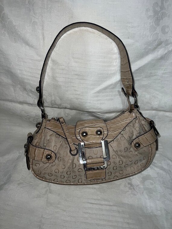 Guess beige mini shoulder bag / y2k 00s sexy rave… - image 8