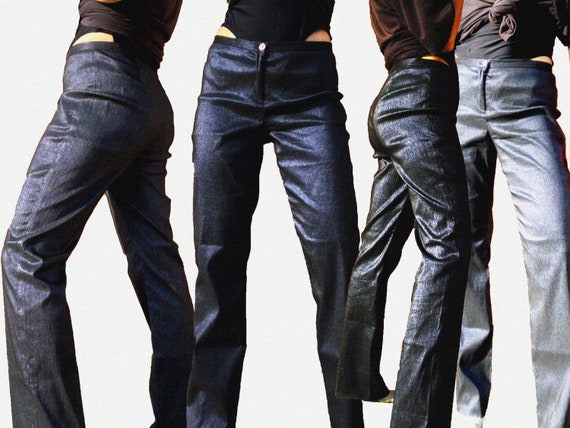 vintage y2k pants / shinny pants / nylon pants / s