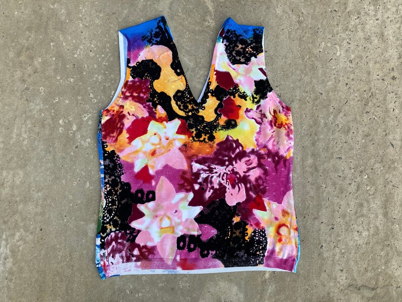 vintage vest y2k vest sweater vest butterfly sweater palms sweater printed vest sequins vest printed pullover big size L
