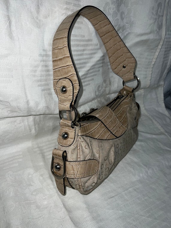 Guess beige mini shoulder bag / y2k 00s sexy rave… - image 5