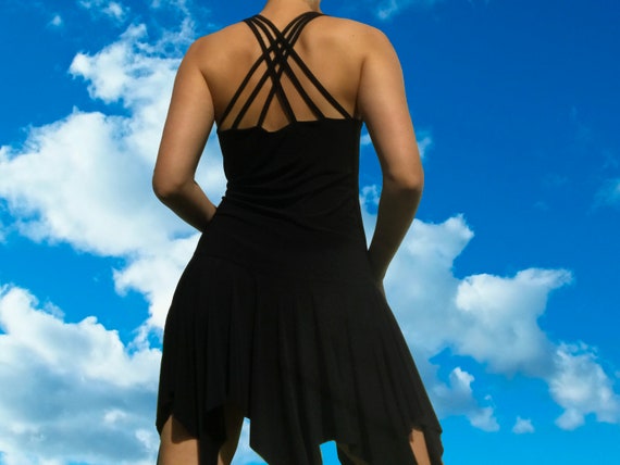 vintage dress / black dress / tank dress / slip dr