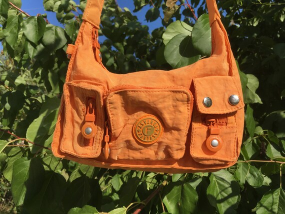 vintage bag / sporty bag / mini bag / orange bag /
