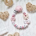 Personalized deer pacifier clip - Pacifier clip - Baby girl newborn product logo