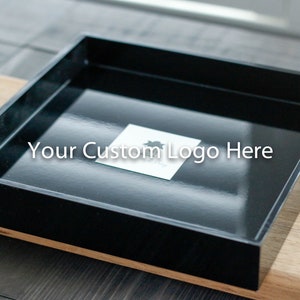 Customizable Logo Black Square Lacquered Tray