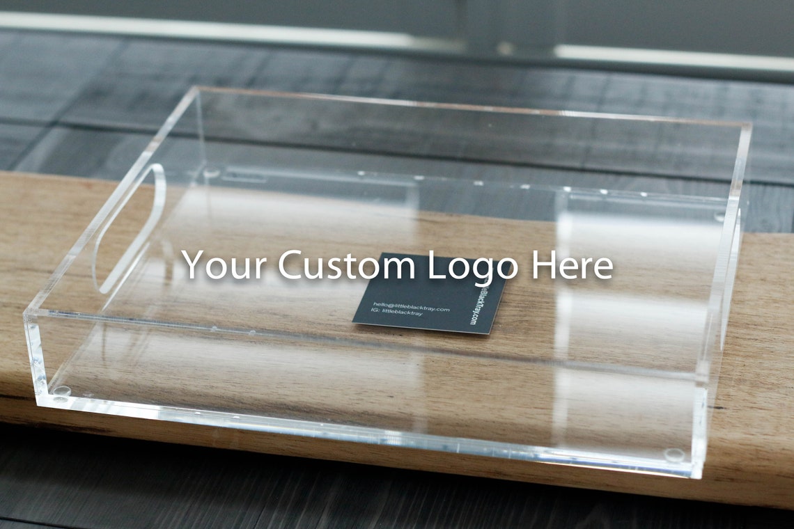 Customizable Logo Premium Acrylic Paper Tray Etsy